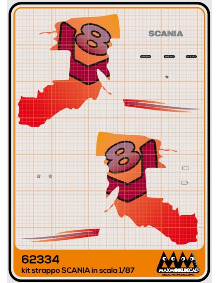 Scar Orange Scania Kit M Decals Model Truck Decals