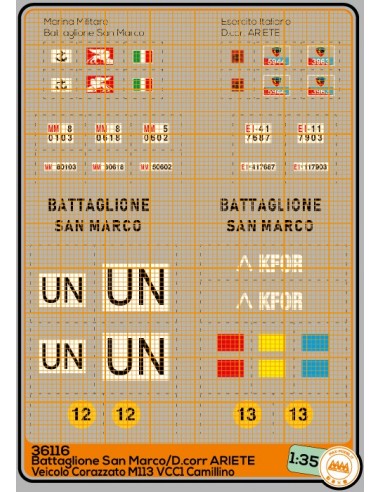 Battalion San Marco D / corr ARIES Armored vehicle M113 VCC1 - M36116