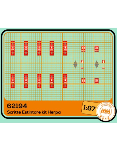 Decal Fire extinguishers kit Herpa - M62194