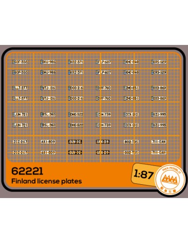 Vehicle registration plates Finland - M62221