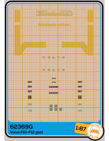 Volvo F10-F12 gold stripes - Volvo kit - M62369G