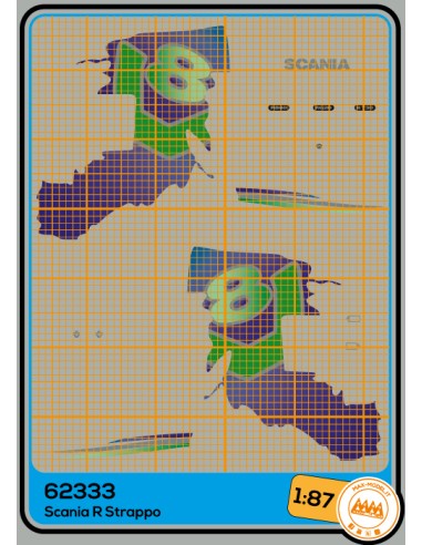 Scania R Strappo verde-blu - M62333